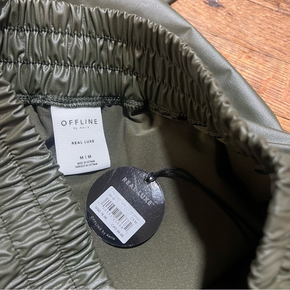 NWT Aerie Offline Real Luxe Faux Leather Pants Size Medium - Picture 5 of 5